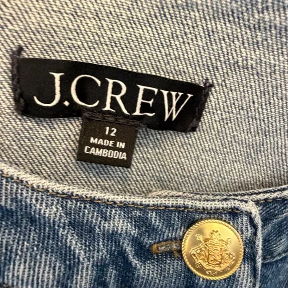 J. Crew Denim Lady Jacket with Gold Buttons Size 12 - Picture 10 of 13